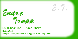 endre trapp business card